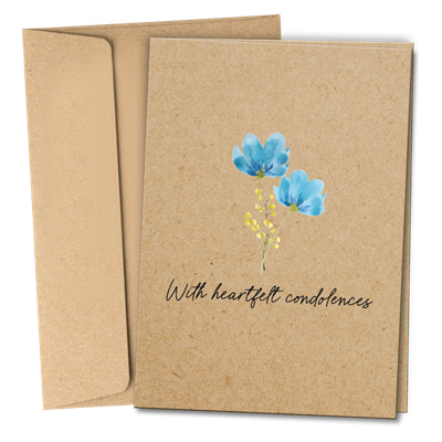 RTS 6330-E Sympathy Card - With Heartfelt Condolences
