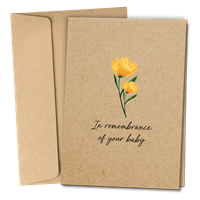 RTS 6390-E Sympathy Card - In Remembrance Baby