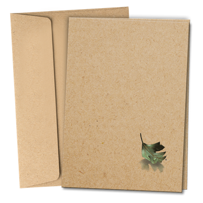 RTS 6360 Sympathy Card - Leaf & Teardrop