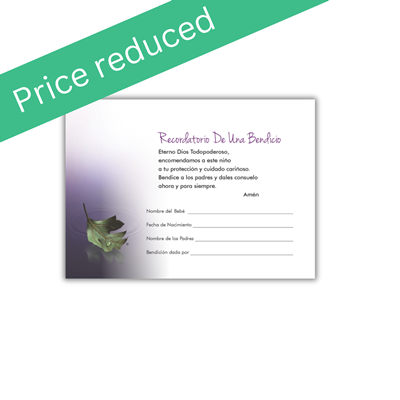 RTS 5112-S Remembrance of Blessing (Spanish)