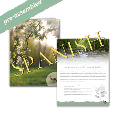 RTS 2770-S (Spanish) A Resource for Grieving with White Blossom Folder (pre-assembled)