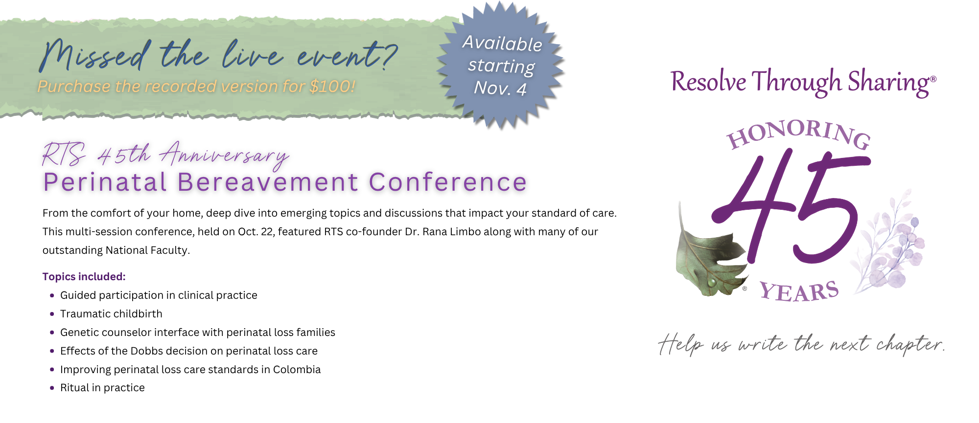 Recorded - 45th Conference